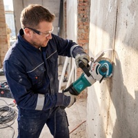 CW-45 Máquina Eléctrica Ranuradora de Pared de Alta Potencia, Herramienta de Corte de Ranuras para Ladrillo y Hormigón con Disco de 135mm, Cortadora de Pared
