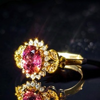 Nouveau Design Luxe Réglable Papillon Ovale Rubis Anneau 925 Sterling Silver Fine Jewelry for Party Royal Cluster Gift