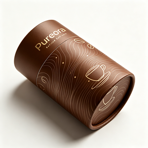 Custom Food Grade Coffee Paper Tube Packaging with Peel Off Lid Airtight <b>Round</b> Canister for Coffee Bean Powder Custom Logo - Product Image 5