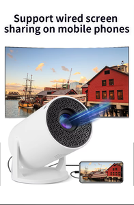 Mini proyector inteligente HY300 con soporte, proyector de video inalámbrico Wifi para el hogar, proyector LED portátil de video HD con sistema inteligente HY300 - Product Image 1