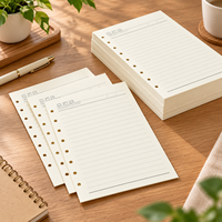 Carnet ligné A4 A5 A6 B5 à 6/9/20/26 trous, pour bureau et école, avec reliure, promotionnel, personnalisable, vente en gros, papier