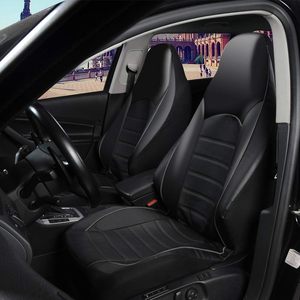Fundas Clásicas Universales de Cuero PU para Asientos Delanteros de Coche, Cubierta para Asiento de Cubo <span class=keywords><strong>con</strong></span> Respaldo Alto, Apta para la Mayoría de Coches, Camiones, SUV o Furgonetas - Product Image 2