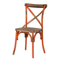 Dos croisé chêne brun dos croisé chaise bois moderne siège en bois dos croisé chaises hautes en métal pour bar Table cuisine utilisation hôtel