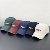 Casquette de baseball OEM personnalisée en sergé de coton à 6 panneaux, style vintage délavé, visière incurvée, logo brodé, ajustable pour hommes et femmes