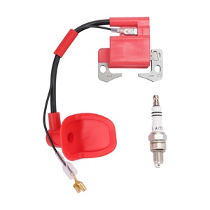 Bougie d'allumage GOOFIT avec bobine d'allumage rouge de remplacement pour moto de poche 2 temps 47cc 49cc, <span class=keywords><strong>mini</strong></span> moto, quad, baby <span class=keywords><strong>crosser</strong></span> - Product Image 1