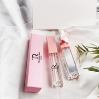 Logo personnalisé pour lampe à LED Brillant à lèvres 7ml Tube de brillant à lèvres transparent argenté