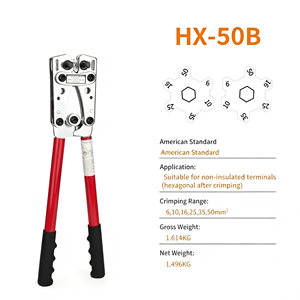 Herramientas Hx-50B, Alicates para Crimpar Terminales Desnudos, para Cables de Cobre y Aluminio de 6-50 mm, Crimpadora Industrial de Cables - Product Image 3