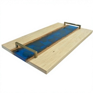 Plateau de service en bois de forme ronde de qualité standard de luxe à prix abordable pour restaurant et hôtel - Product Image 1