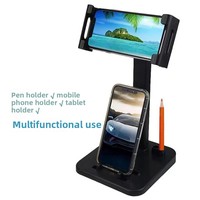 Support de téléphone portable et tablette Yanjin 21A111, support de bureau réglable en ABS pour diffusion en direct, multifonctionnel, anti-vibration