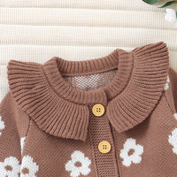 Mimixiong OEKO-TEX, Ropa de Punto para Bebés Recién Nacidos con Estampado de Flores, Cuello con Volantes, Ropa de Boutique para Niñas, Monos y Trajes