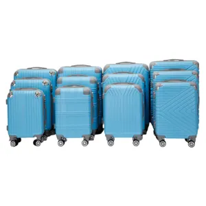 도매 사용자 정의 반제품 로고 수하물 세트 여행 가방 12 PC ABS 18-29 인치 여행 트롤리 가방 가방 가방 가방 세트