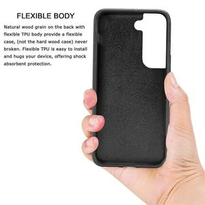 เคสโทรศัพท์ทำจากไม้ธรรมชาติไม้แท้ฝาครอบโลโก้ที่กำหนดเองสำหรับ <span class=keywords><strong>Samsung</strong></span> S22อัลตร้า S25พลัส NOTE10พลัส S8พลัส - Product Image 6