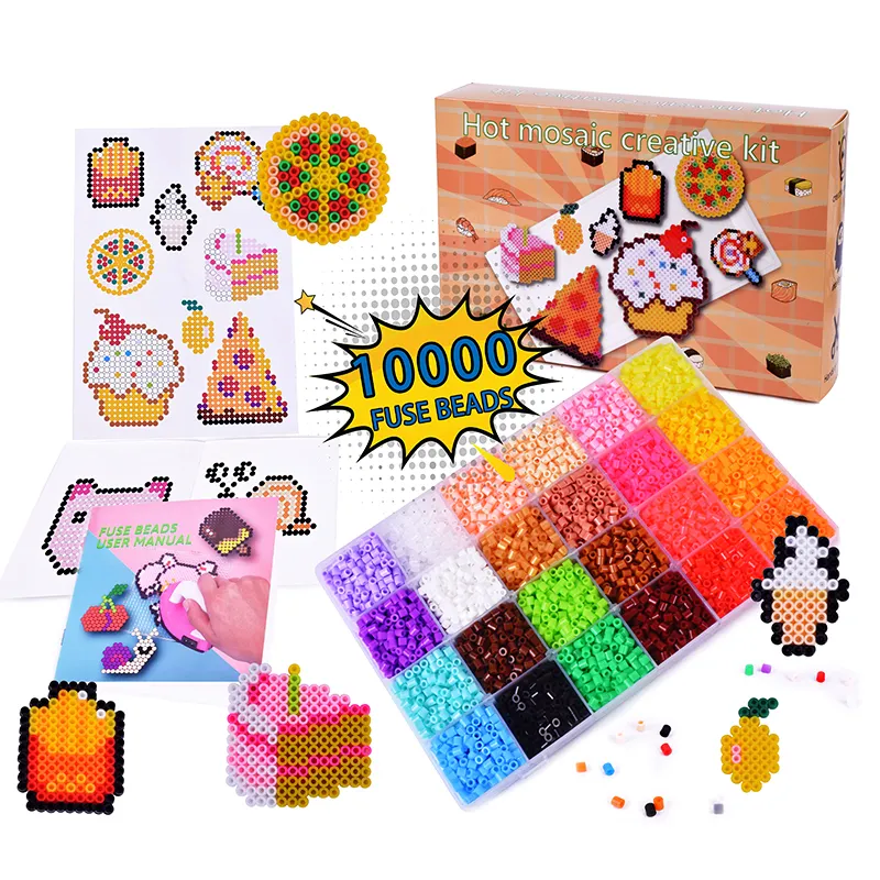 Último diseño creativo 10000 piezas Hama Beads 5mm traje llavero juguetes educativos Fuse Beads Craft Kit Perler Beads para niños