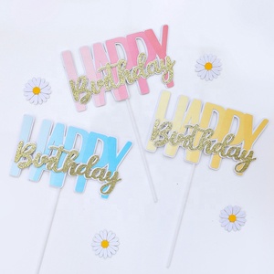 Nouvel arrivage de décorations de gâteaux pour femmes, hommes, enfants, fête d'<span class=keywords><strong>anniversaire</strong></span>, fournitures pour douche de bébé - Product Image 5