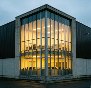 Magazzino Logistico Prefabbricato in Acciaio con Facciata in Vetro, Edificio in Metallo Isolato a <span class=keywords><strong>Risparmio</strong></span> Energetico - Product Image 1