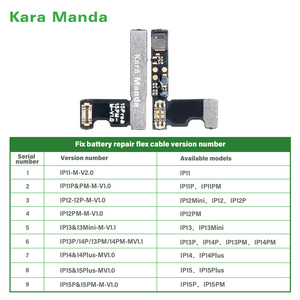 Kara Manda 2023 programmatore <span class=keywords><strong>batteria</strong></span> riparazione cavo flessibile modificare tempi di ciclo percentuale di recupero programmatore per iPhone 11-15 <span class=keywords><strong>batteria</strong></span> - Product Image 2