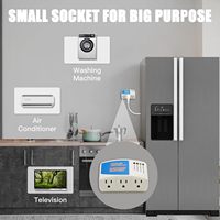 Protector de voltaje de alimentación monofásico de tres salidas 1440 vatios sobretensiones refrigerador toma de corriente enchufable enchufes