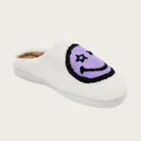 Sourire visage pantoufles femmes maison décontracté dessin animé moelleux en peluche chaussures chaussures d'hiver adultes enfants chaud doux chaussures en peluche chambre cadeau