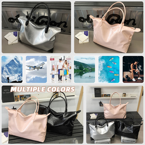 Bolsa <span class=keywords><strong>de</strong></span> Deporte Ligera, Impermeable, <span class=keywords><strong>de</strong></span> Gran Capacidad, con Bolsillo Trasero, <span class=keywords><strong>de</strong></span> Material PU, Unisex, para Viajes, Deportes y Fitness - Product Image 4