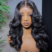 Vente en gros de dentelle HD non traitée, cheveux vierges vietnamiens pour perruques en cheveux humains vierges suisses, vague corporelle, brun clair, livraison directe