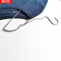 Cintre en métal chromé antirouille, design col étroit, pour magasin de vêtements