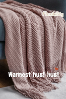 Plaids en tricot doux personnalisés, jetés en tissu uni, couvre-lits pour voyage, canapé, fauteuil, bureau, sieste, hôtel, décoration de la maison