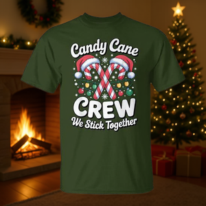 Camiseta navideña Candy Cane Crew, camiseta familiar para las fiestas navideñas - Product Image 3