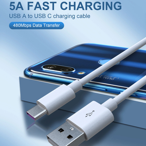 สายชาร์จเร็ว 5A <span class=keywords><strong>USB</strong></span>-A to <span class=keywords><strong>USB</strong></span>-C  ถ่ายโอนข้อมูล 480Mbps สายทองแดงปลอดออกซิเจน หุ้ม PVC สำหรับ Huawei Xiaomi - Product Image 2