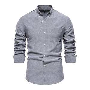 Chemises habillées pour hommes en coton tricoté respirant et confortable, dernière collection, vente chaude, mode - Product Image 1