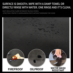 Tapis de barbecue extra large ignifuge, protection de terrasse antidérapante, tapis sous plaque chauffante pour camping, jardin et cuisine en extérieur - Product Image 4