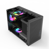 Zeromaster Desktop Mini Computer Case PC Cabinet Computer Micro ATX Mini ITX Case Gaming Case Tempered Glass Portable PC Stock