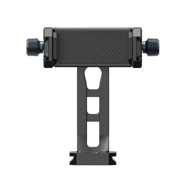 Universal Aluminum Alloy Black Phone Mount Ball Head 360 Rotation 1/4"-20 Screw Mount Phone Holder for Tripod/Selfie Stick