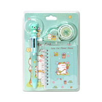 Ensemble de papeterie de dessin animé, stylo à bille six couleurs, trousse de correction trois pièces, cadeaux de récompense pour étudiants, fournitures scolaires, modèle MC
