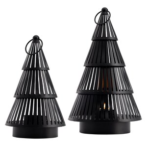 Lanternes à prix d'usine avec un design d'arbre en fer Noho, lanternes à bougies en métal forgé et peintes à la poudre, en vente - Product Image 6