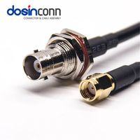 Câble coaxial avec connecteur BNC vers SMA N UHF RCA TNC MCX mâle femelle avec fil RG58 RG59 RG6 RG174 pour vidéo radio CCTV type à sertir