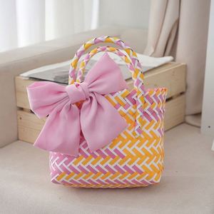 Rattan Handbag <b>Straw</b> Woven Bags Female Summer Retro Hand-woven Bag <b>Bamboo</b> Vegetable Basket for Women - Product Image 4