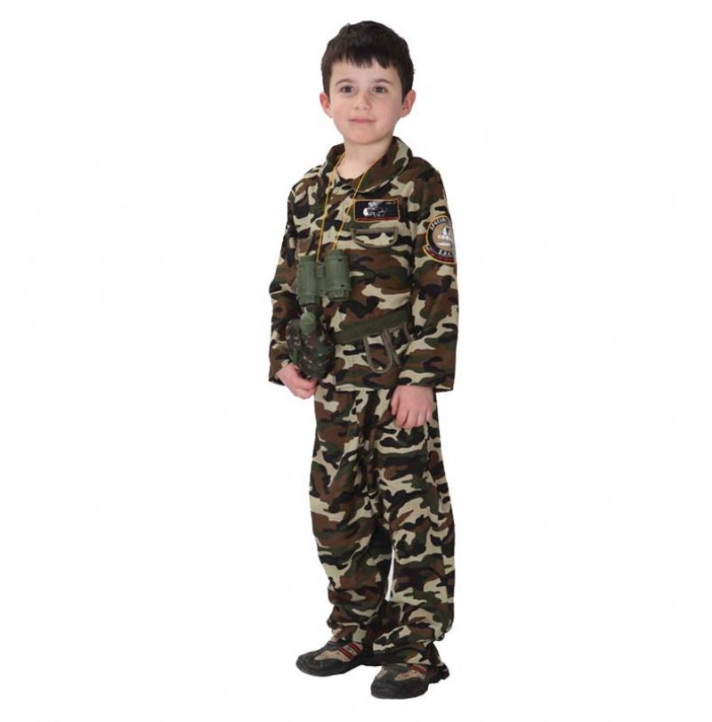 Boys Soldier Costume Military Uniform Suit Kids Army Costume HCBC-010