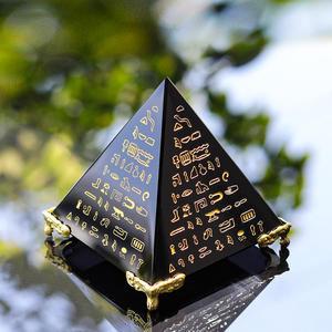 Feng Shui Egipto negro egipcio cristal claro pirámide MH-F0595 - Product Image 5