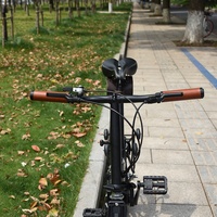 AGEKUSL – poignée de vélo en cuir Vintage à Double verrouillage pour Brompton Birdy Dahon JAVA Pikes poignées de guidon de vélo pliant