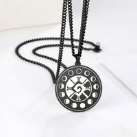 Colliers pendentifs Myshape Azulejo, symbole de la divinité maya Hunab Ku, bijoux en acier inoxydable, talisman pour hommes