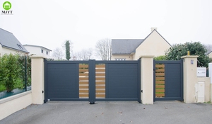 Nhà riêng không bao giờ rỉ sét tự động đường lái xe nhôm quay cổng chính màu - Product Image 2