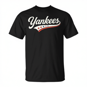 T-shirt stile vintage dei Yankees, girocollo nero, taglia unisex per adulti - Product Image 2