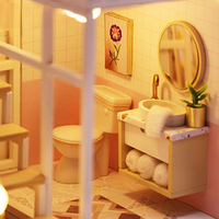 Maison de poupée miniature HYUE M2001 Sweet Time, maison de poupée en bois, kit de maison de poupée 3D à faire soi-même pour filles