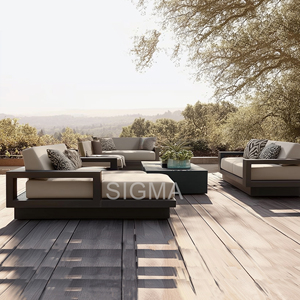 Modernes Aluminium Gartenmöbel Set Patio Garten Sofa Set Schnitt Esstisch Set Lounges <span class=keywords><strong>Chaise</strong></span> Chair Draußen - Product Image 2