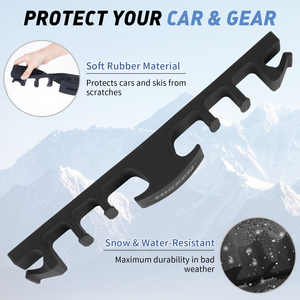 Hikeen Magnetic Ski Snowboard Vehicle Mount, con capacidad <span class=keywords><strong>para</strong></span> hasta 4 pares <span class=keywords><strong>de</strong></span> esquís o 2 tablas <span class=keywords><strong>de</strong></span> snowboard, 2 bastones <span class=keywords><strong>de</strong></span> esquí - Product Image 4