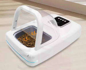Alimentador inteligente para mascotas con chip RFID y Sensor de infrarrojos, Alimentador automático para gatos con control de porciones, temporizador y conservación de la frescura - Product Image 1