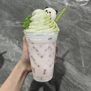Modelo de simulación de batido de leche con burbujas Panda Fubao de 500 ML, bonito modelo de batido de crema para exhibición en coches de comida DIY y camiones de café y smoothies - Product Image 5