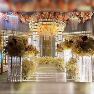 Phổ Biến Trong Thị Trường Đám Cưới Backdrop Vàng Sliver Chiếu Sáng Pha Lê Lâu Đài Cổng Đám Cưới Cho Trang Trí Sân Khấu - Product Image 6