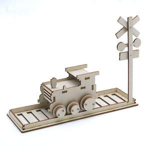 Wooden <b>Train</b> Track Model <b>Kit</b> For Kids 4-6Y DIY Science Education Toy Assembly Project - Product Image 2