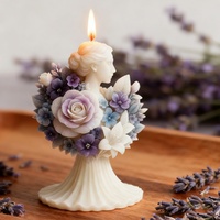Moule en silicone UNIMOULD pour bougie parfumée Rose Feast, bougie rose DIY, ornement créatif, modèle 3D, réutilisable, facile à démouler